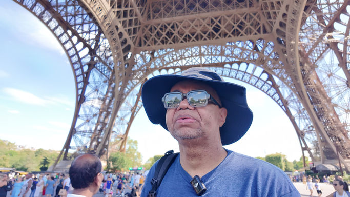 Walking thru the Base of the Eifel Tower
